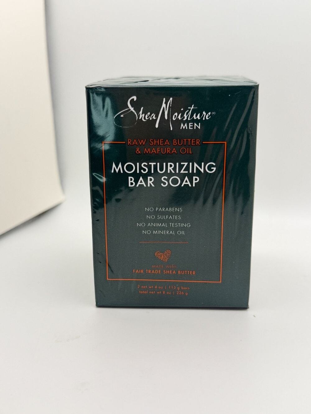 SheaMoisture Men Raw Shea Butter & Mafura Oil Moisturizing Bar Soap 8 Oz 2 Pack